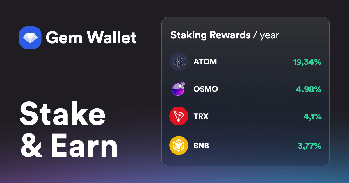 Stake Crypto Earn Crypto Via Staking Gem Wallet