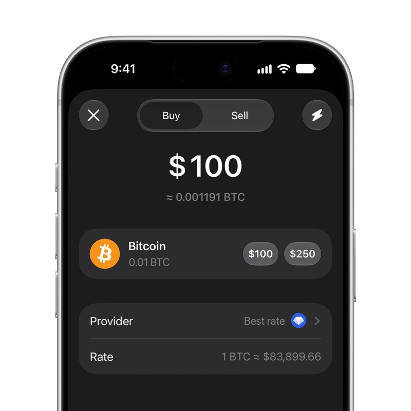 Acheter des BTC - Gem Wallet