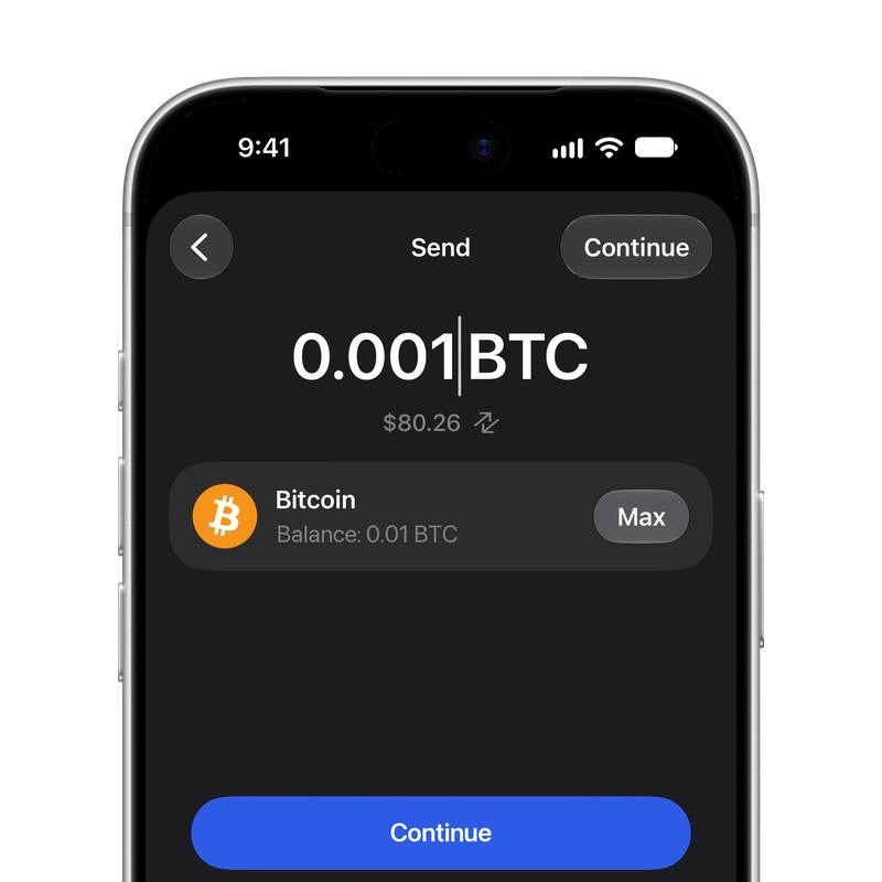 Envoyer des BTC - Gem Wallet