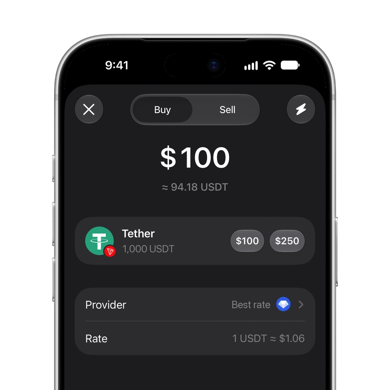 Kup USDT - Gem Wallet