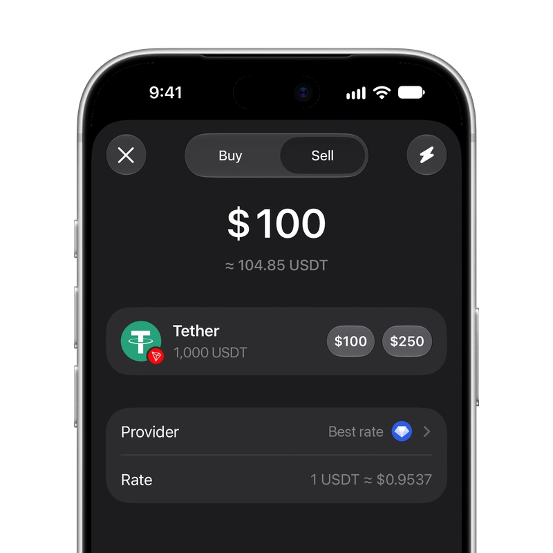 Sprzedaj USDT - Gem Wallet