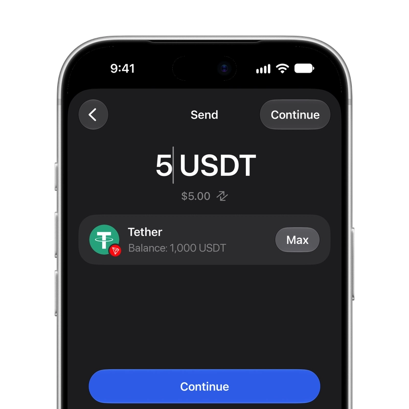 Wyślij USDT - Gem Wallet
