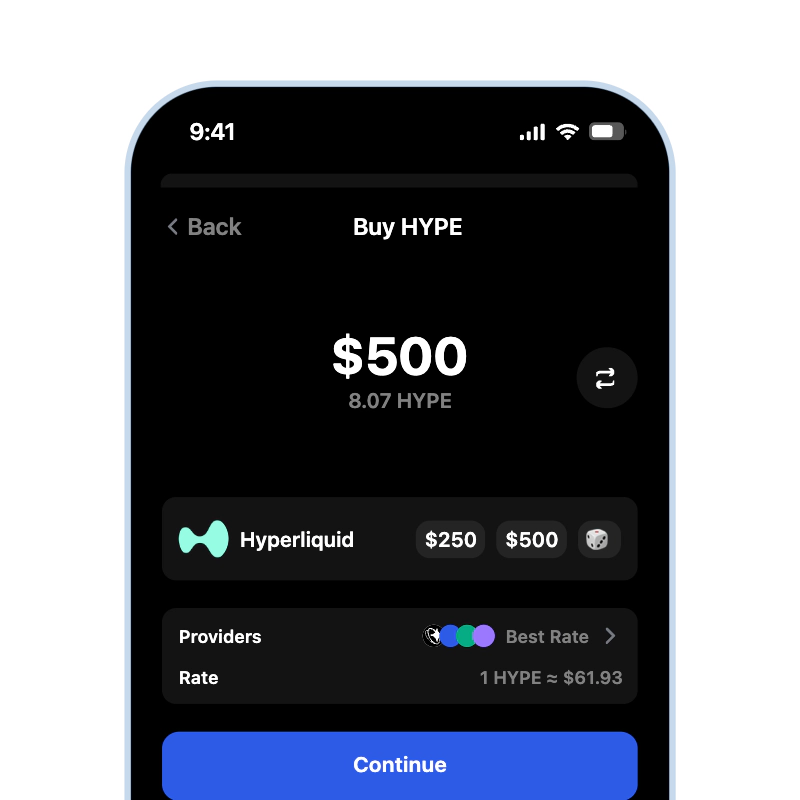 buy Hyperliquid with credit card