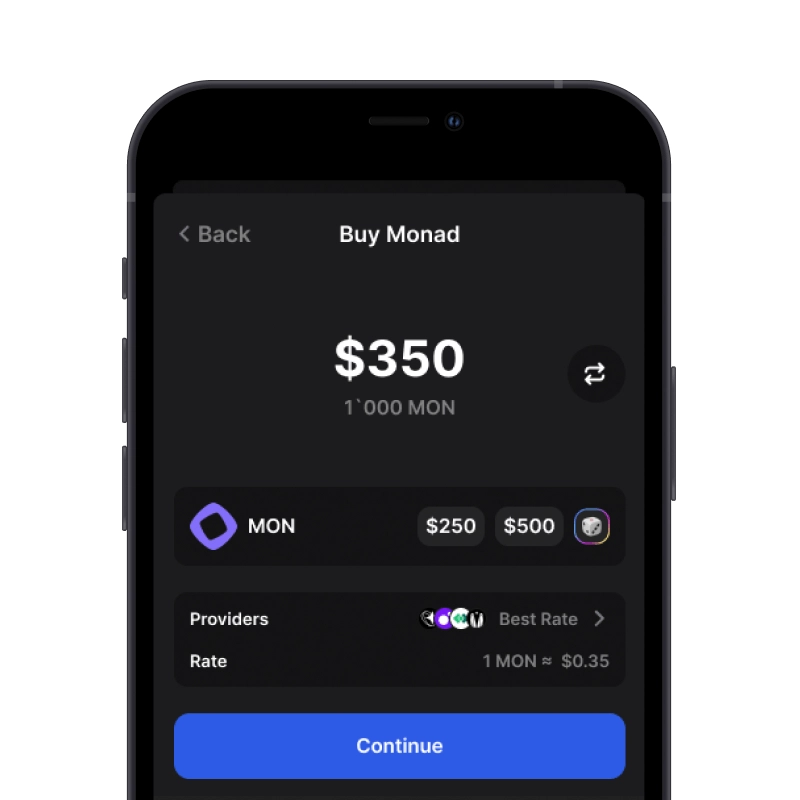 buy Monad with credit card