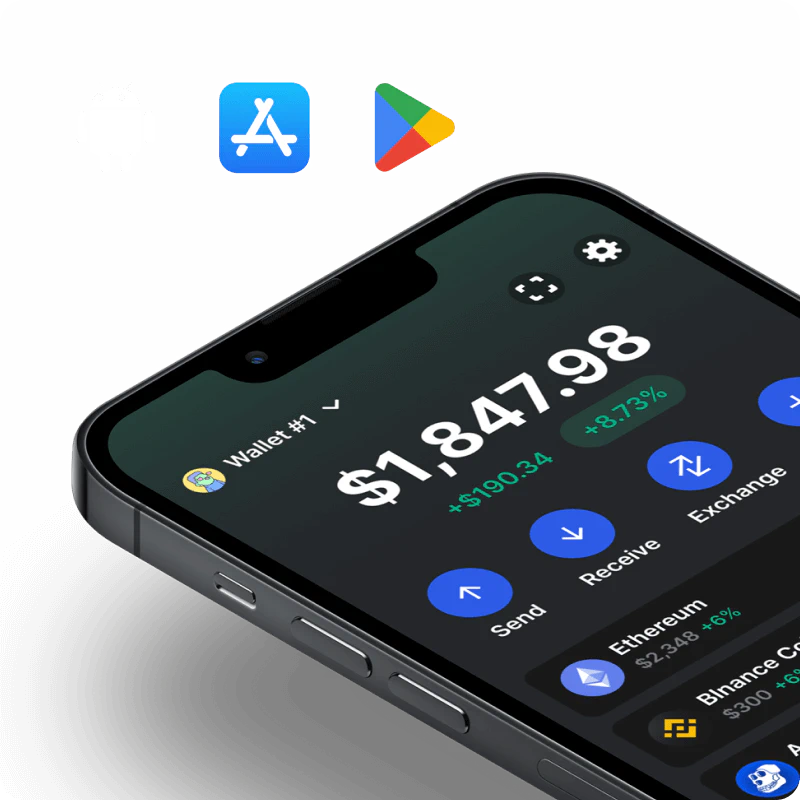 Download Gem Wallet mobile app from App Store and Google Play