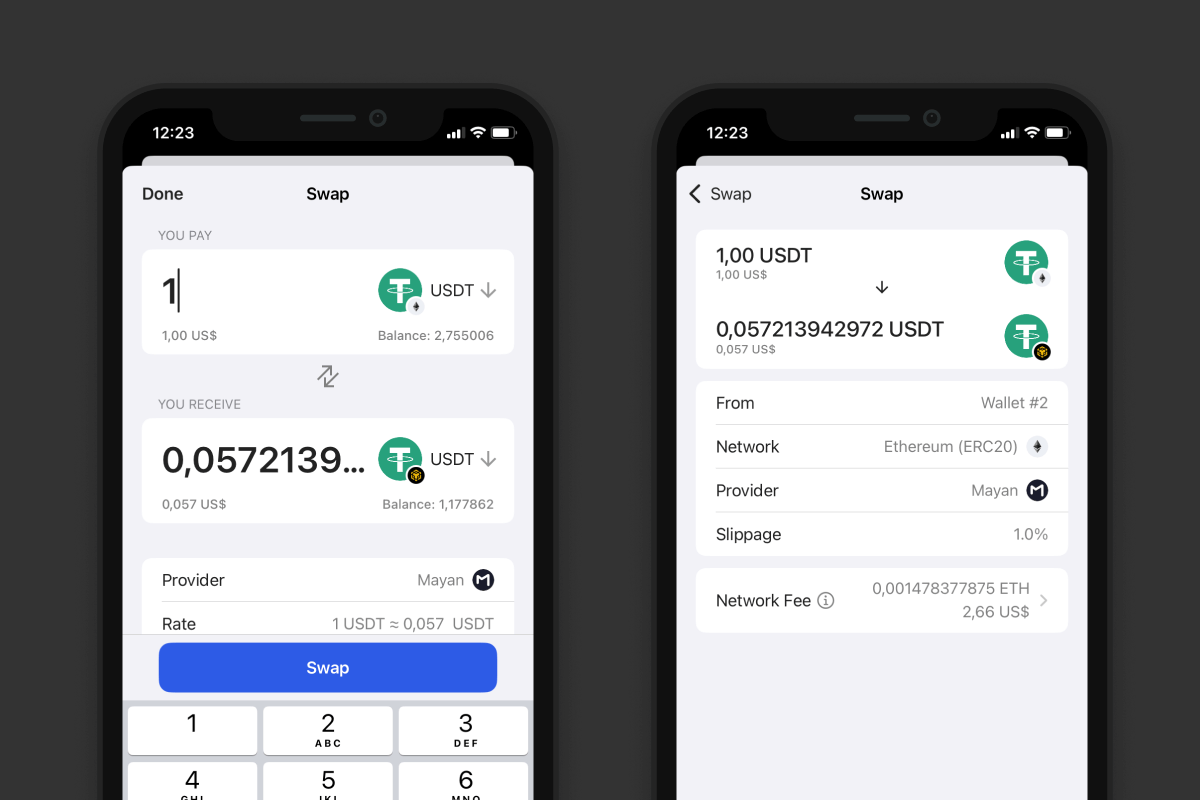 Swap USDT ERC20 to USDT BEP20