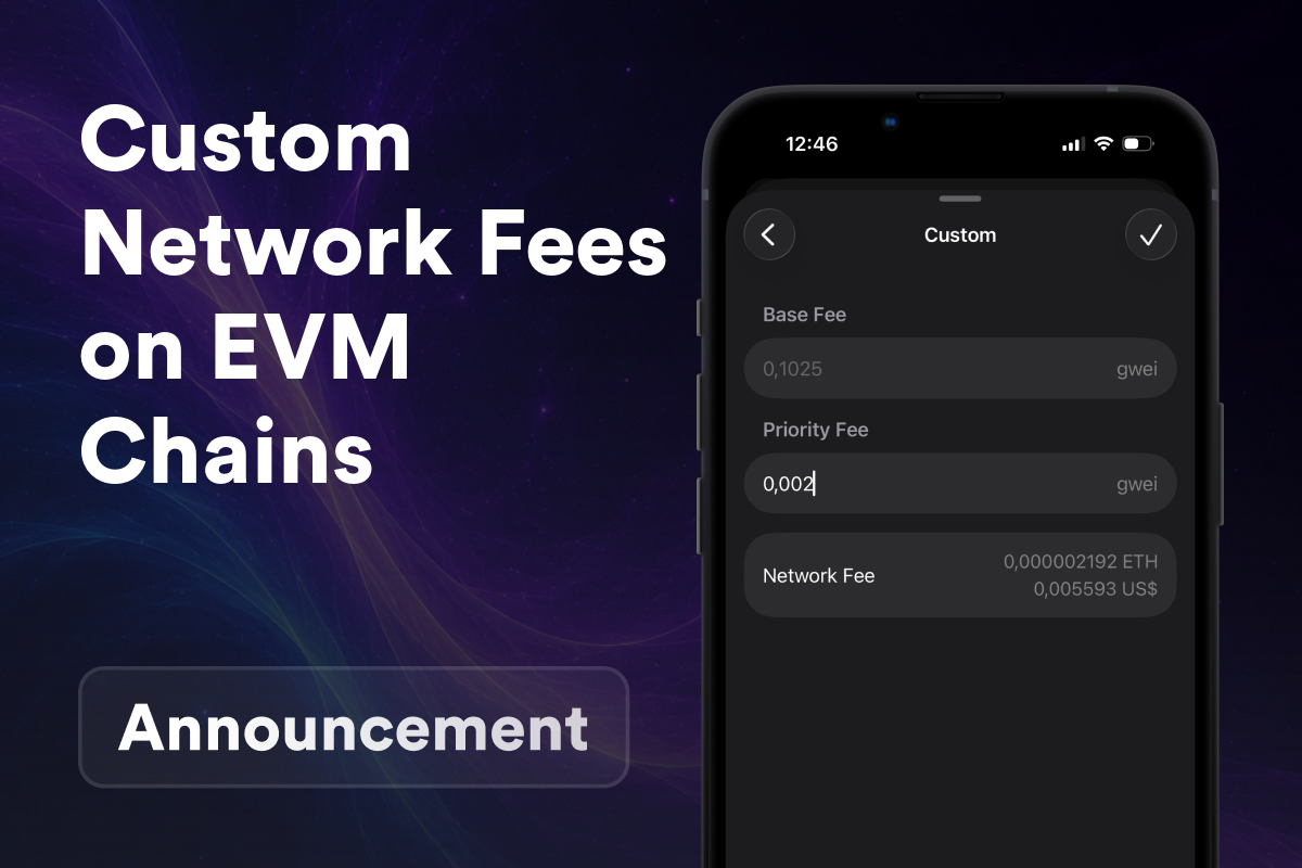 Gem Wallet تضيف رسوم شبكة مخصصة على شبكات بلوك تشين EVM: حدد Base Fee و Priority Fee بنفسك