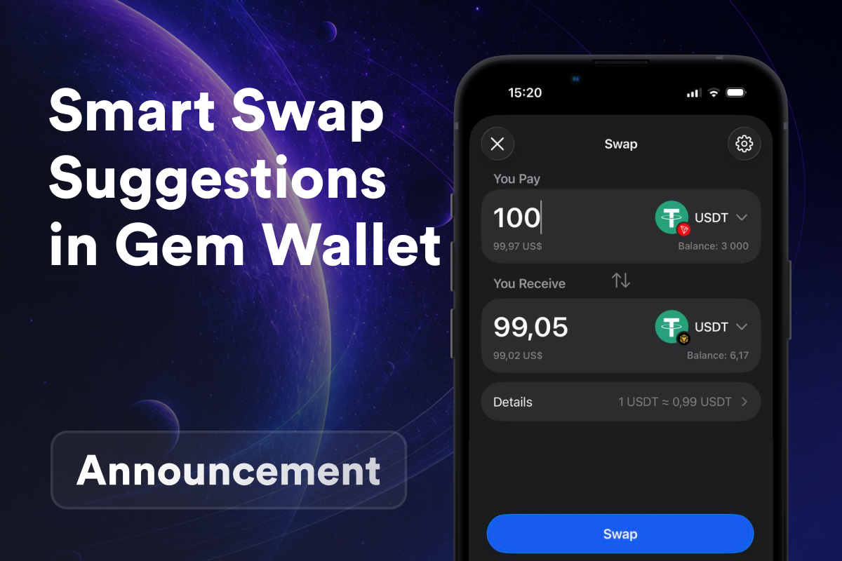 Gem Wallet Adds Smart Swap Suggestions: Only Pairs From Chains Your Wallet Holds