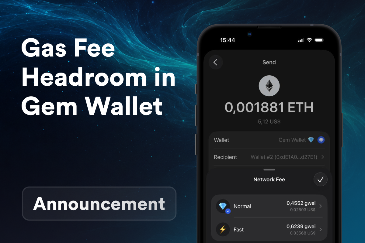 Gem Wallet wprowadza zapas na opłaty za gas: przelewy przechodzą, nawet gdy opłaty rosną