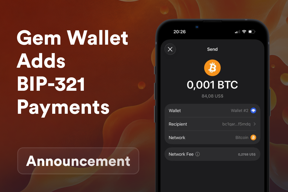 Gem Wallet এখন বিটকয়েন QR পেমেন্টের জন্য BIP-321 সমর্থন করে
