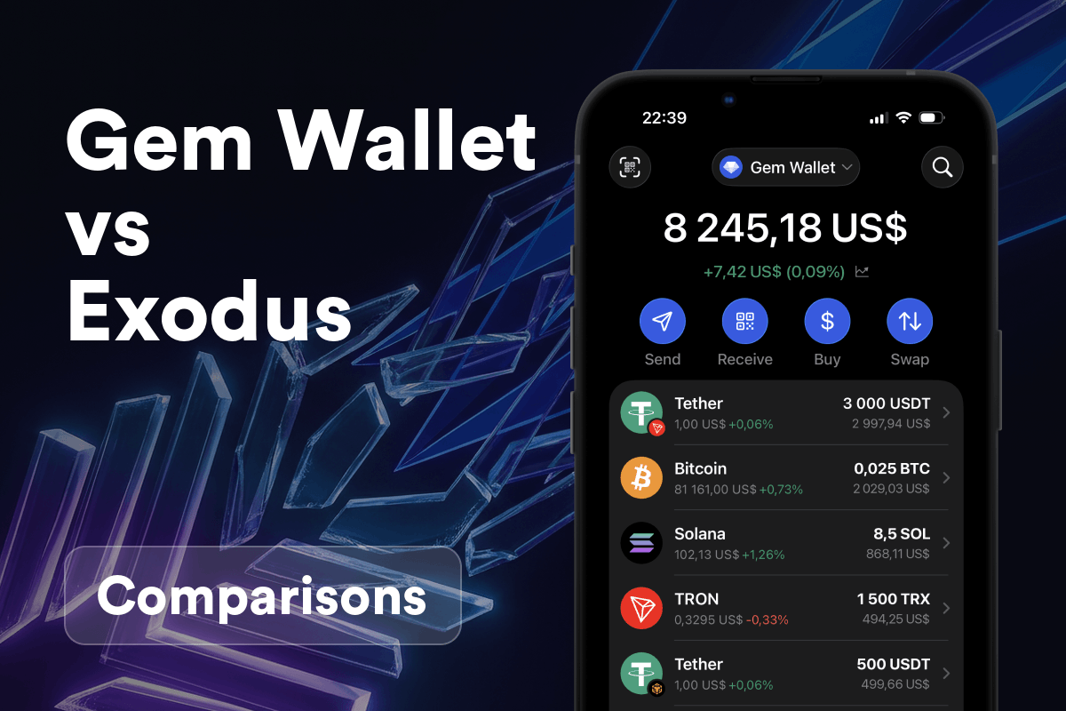 Gem Wallet vs Exodus（2026）：手續費、開源、dApps 與安全性