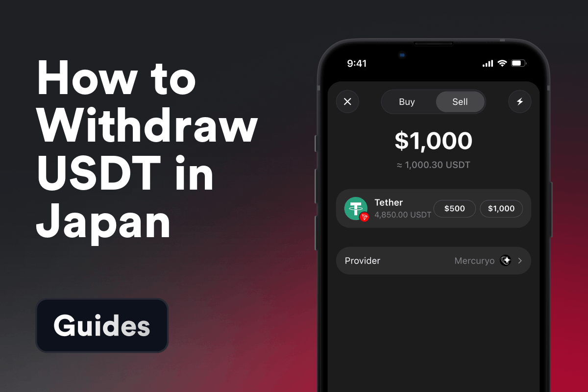 Jak vybrat USDT v Japonsku: USDT na jeny přes bankovní účet, PayPay nebo kartu