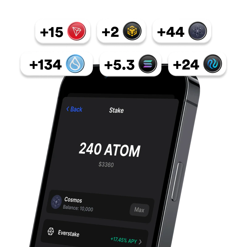 Gem Wallet cryptocurrency staking rewards and yield farming interface