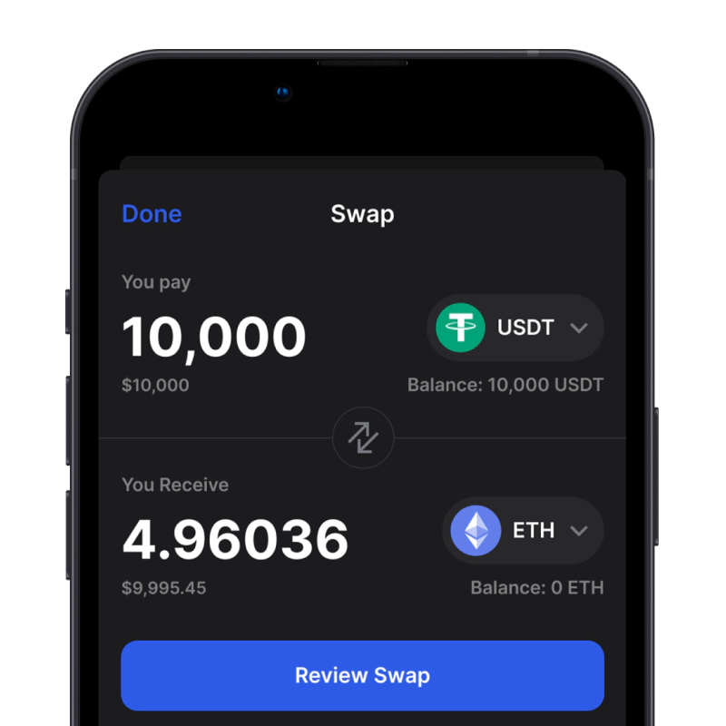 Gem Wallet swap crypto