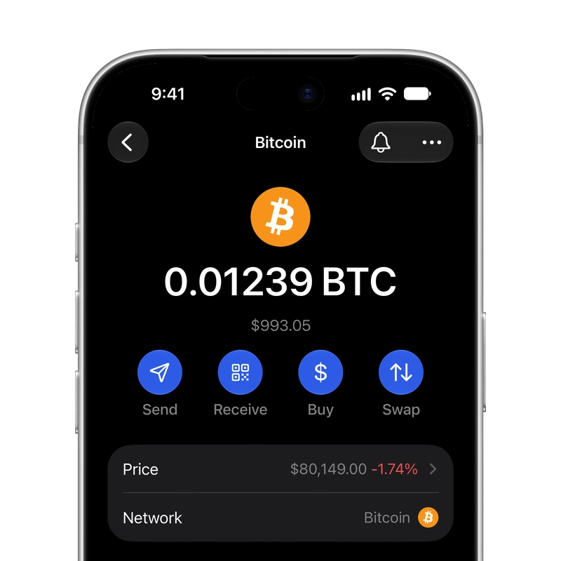 Recevez des BTC - Gem Wallet